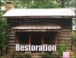 Historic Log Cabin Restoration  Youngsville, North Carolina